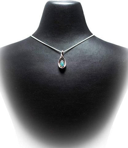 Genuine Australian Triplet Opal Pendant Necklace in Sterling Silver Gold Plated Women'S Opal Jewellery