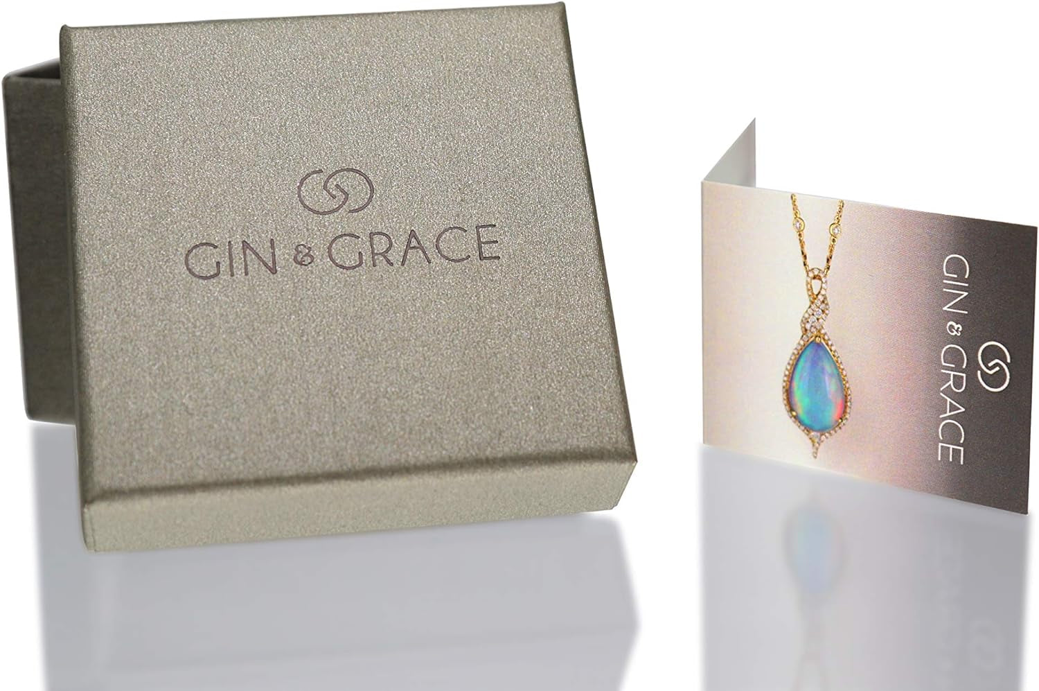 14K Yellow Gold Natural Australian Opal Earrings with Diamonds (Round-Cut) Shaped (GJ3476E-OA)